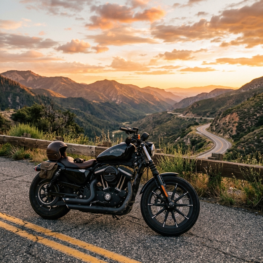 Harley-Davidson 883 na estrada